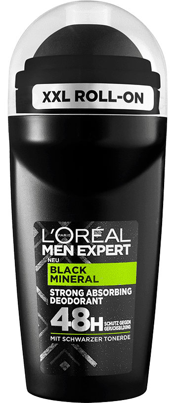 Black Mineral 48h Deodorant Roll On Packshot